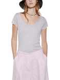 SISLEY V-Neck T-Shirt, Mid Grey