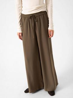 Soaked In Luxury Shirley Wide Leg Trousers, Tarmac, Tarmac