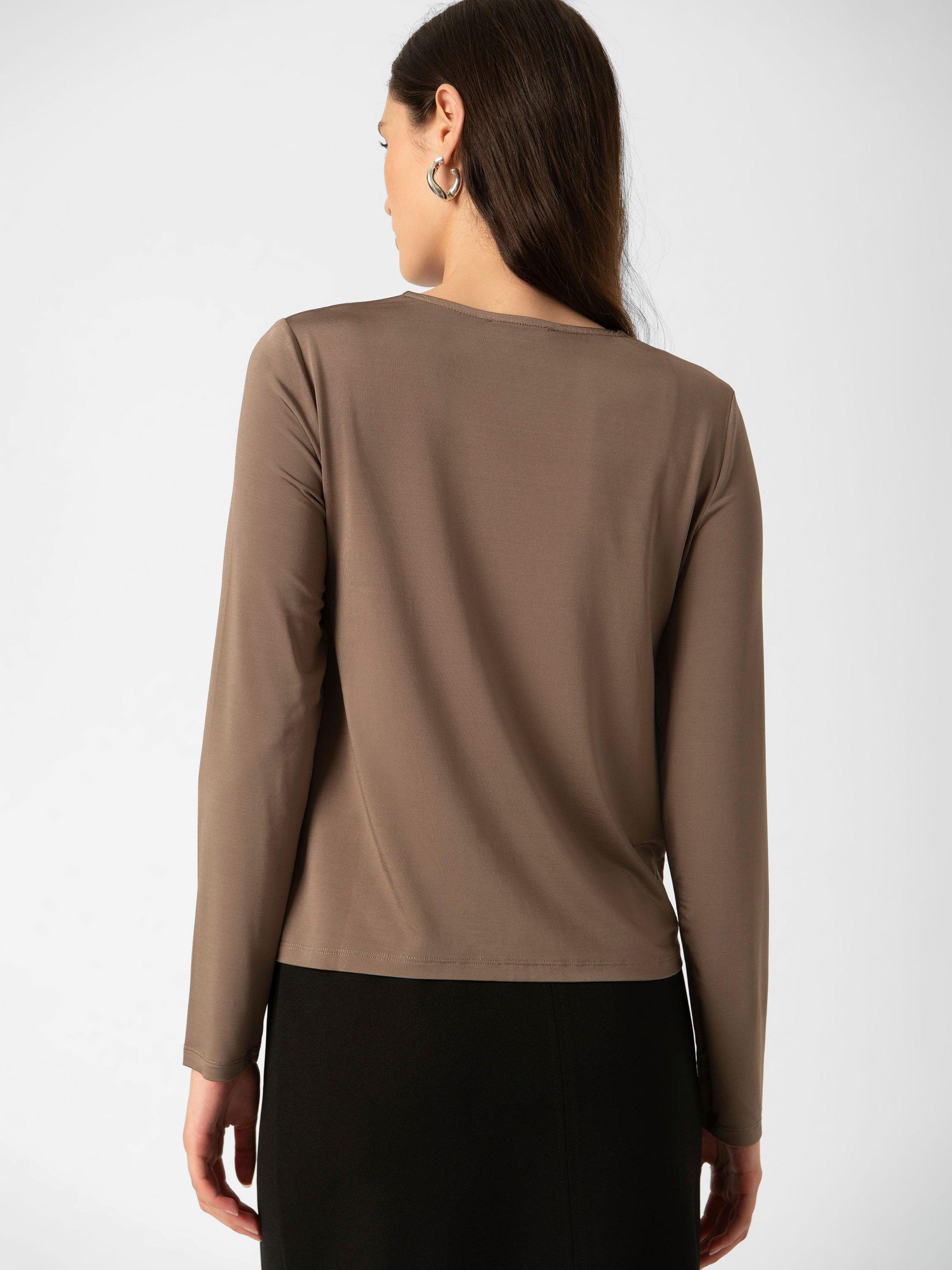 Product image 2 of 4, which shows Soaked In Luxury Clara Twisted Neck Top, Morel, XS
