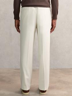 Reiss Arden Straight Fit Lightweight Trousers - view 2, Ecru