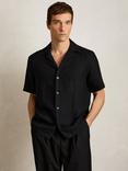 Reiss Beldi Button Down Short Sleeve Linen Shirt