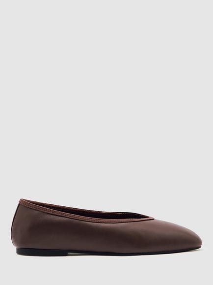 Reiss Dina Leather Pumps, Brown
