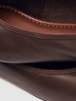 Reiss Dina Leather Pumps - view 2, Brown