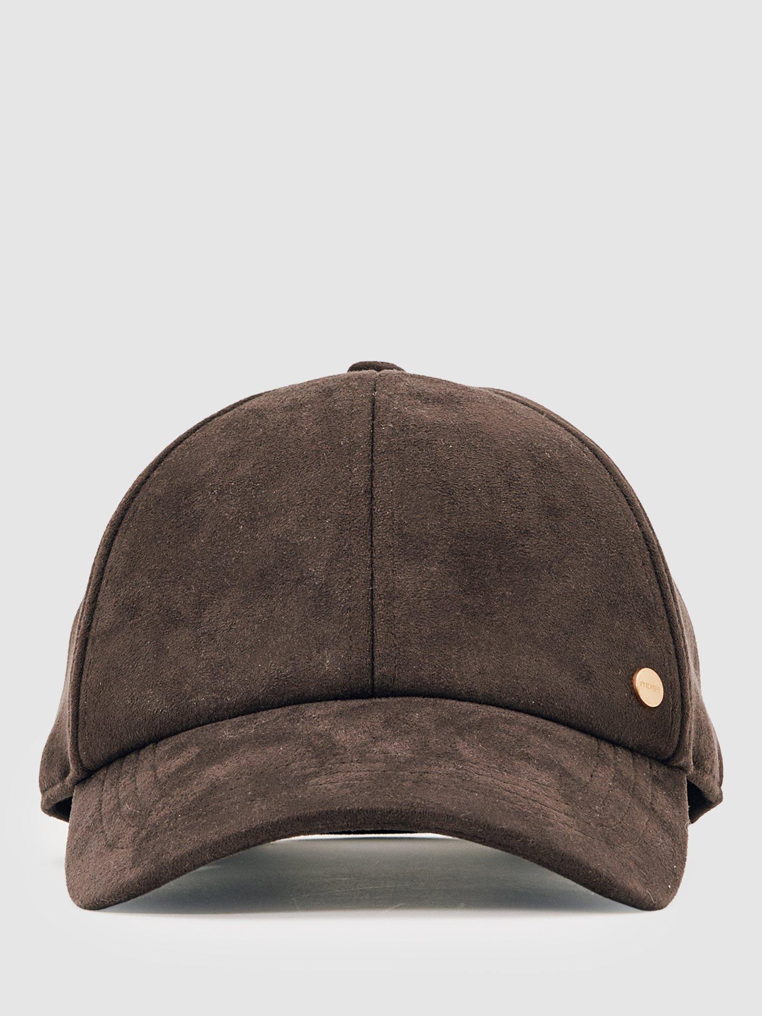 Product image 1 of 5, which shows Reiss Nicola Logo Baseball Cap, Chocolate, One Size