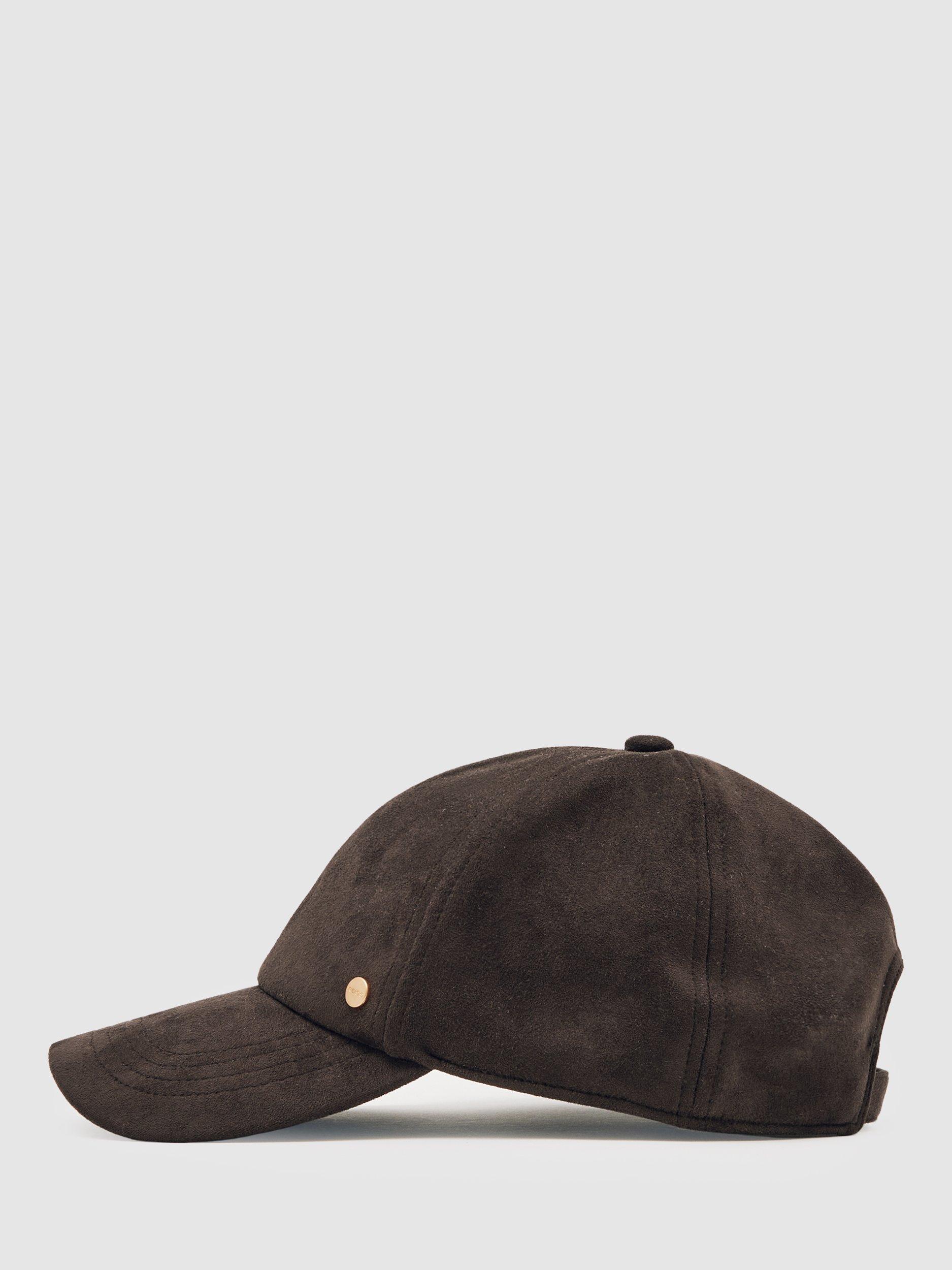 Product image 4 of 5, which shows Reiss Nicola Logo Baseball Cap, Chocolate, One Size