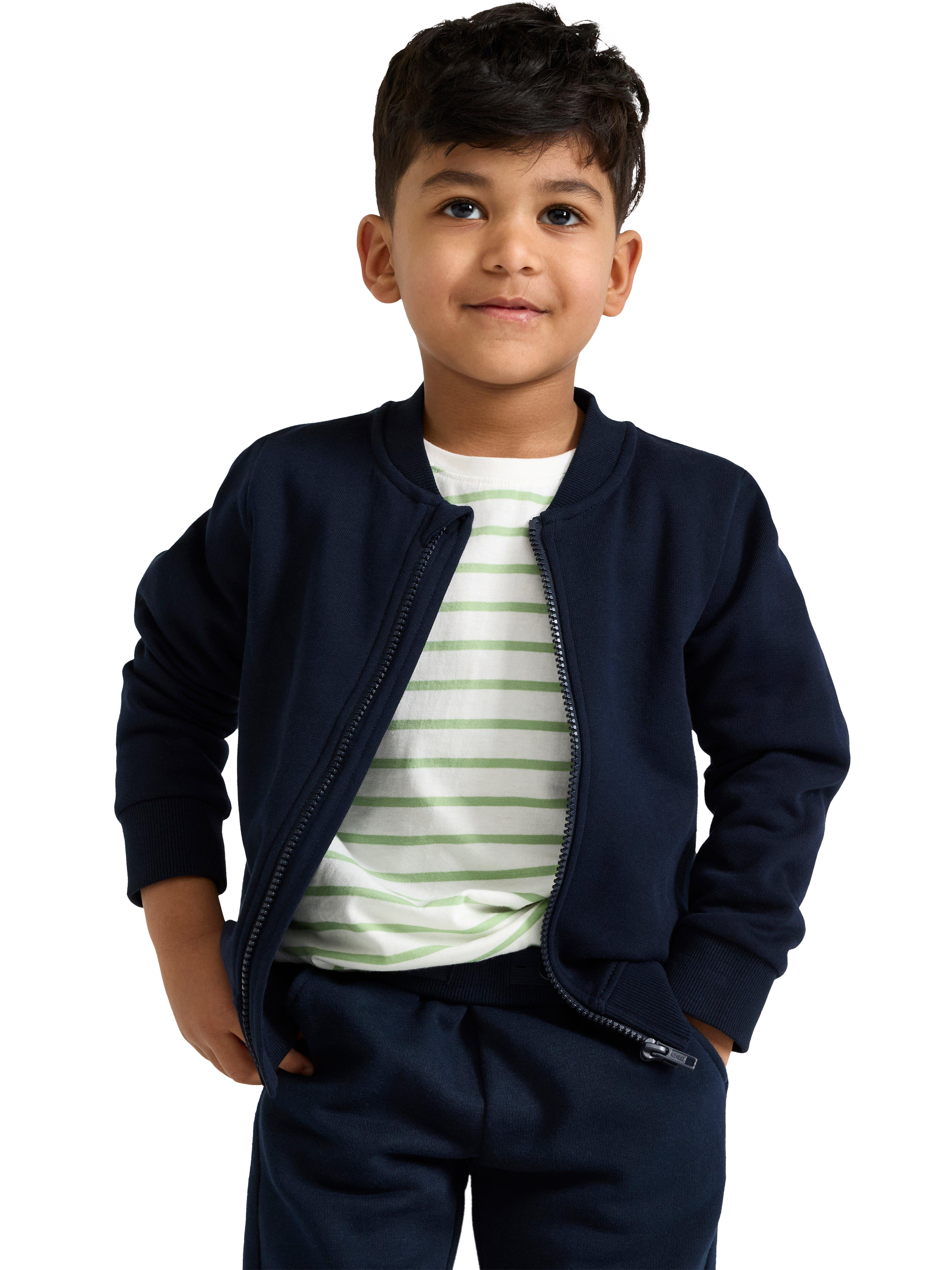 Product image 1 of 5, which shows Lindex Kids' Cotton Indoor Jacket, Dark Navy, 6-8 years