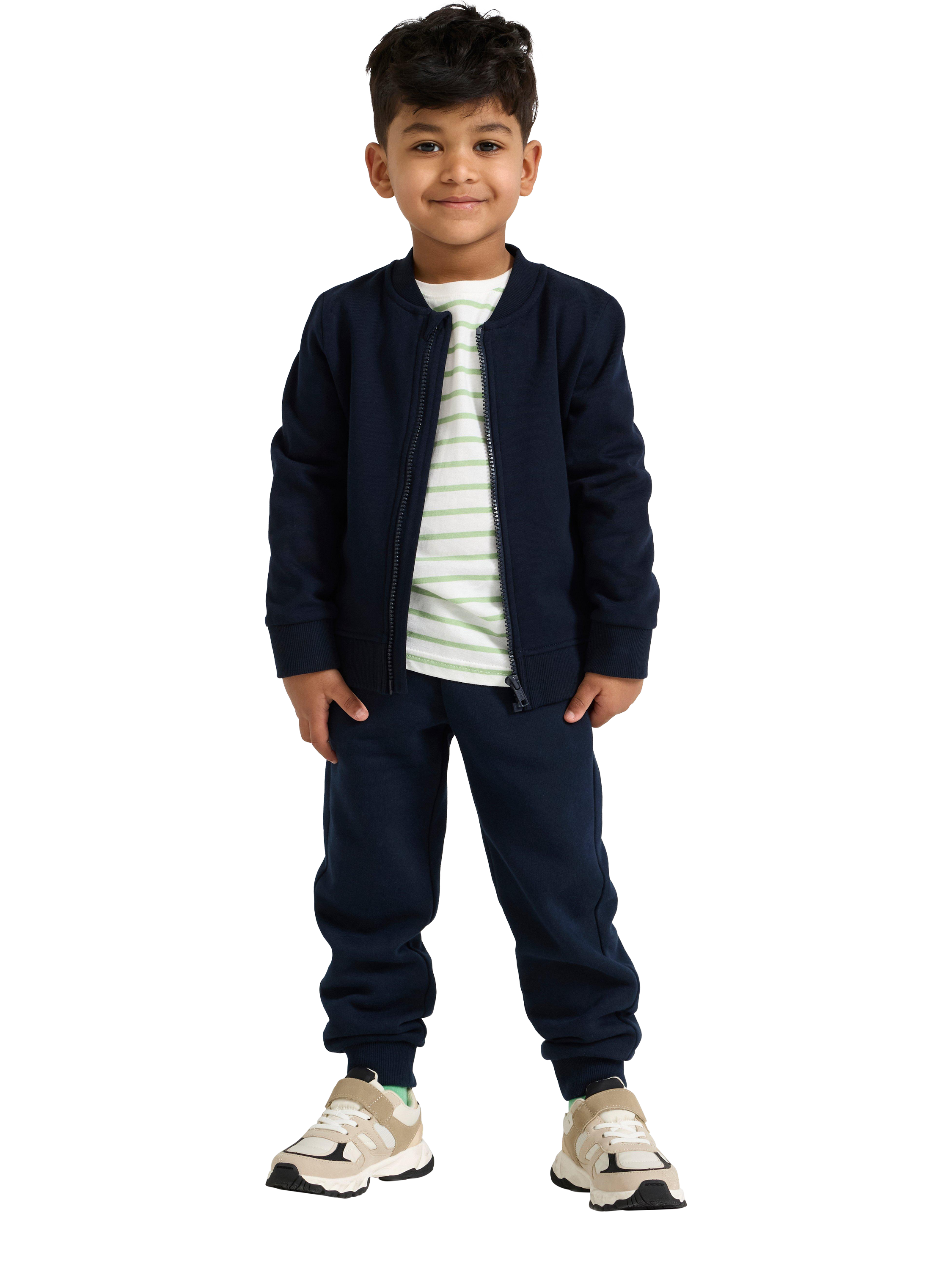 Product image 3 of 5, which shows Lindex Kids' Cotton Indoor Jacket, Dark Navy, 6-8 years