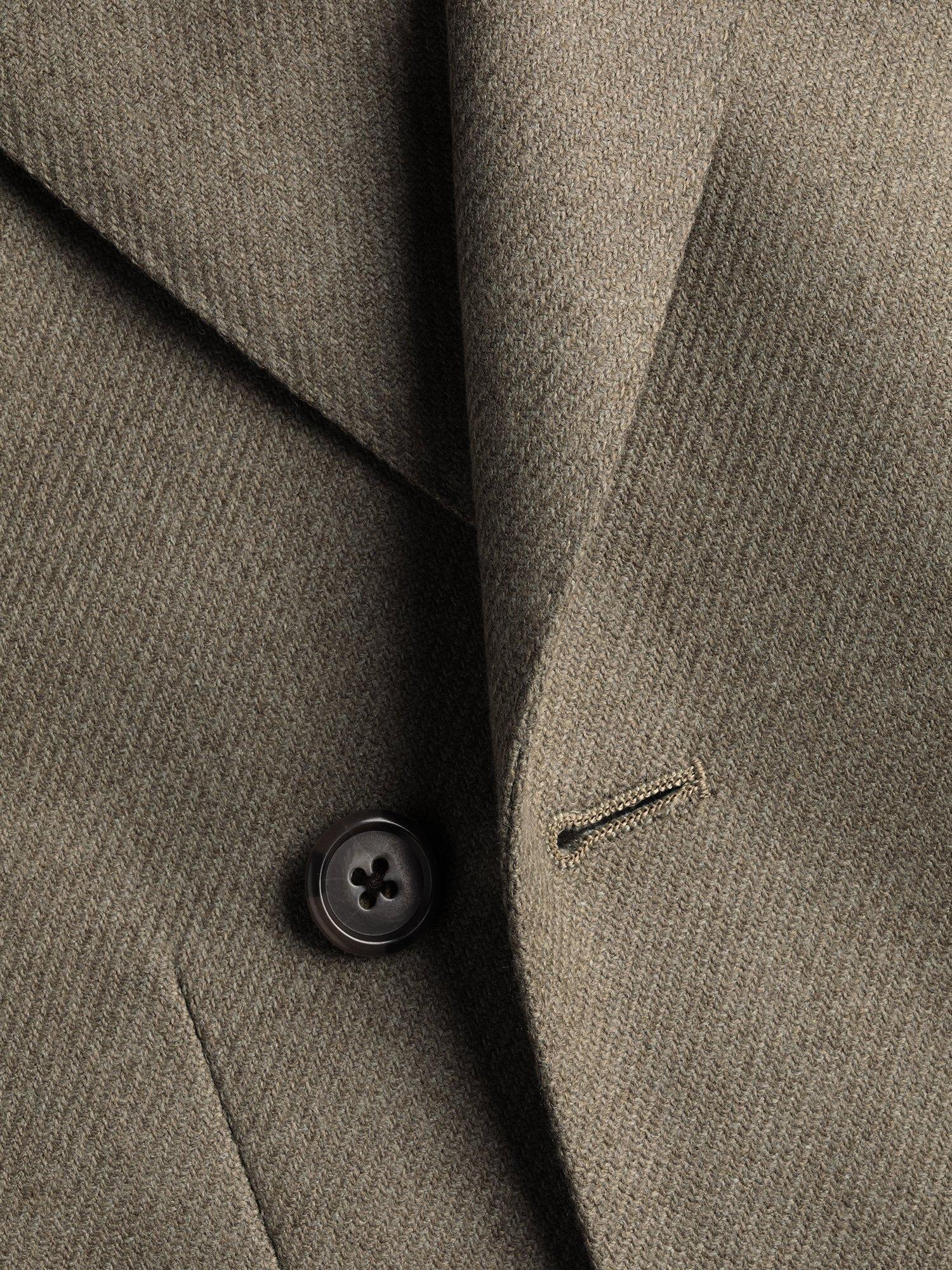 Product image 4 of 6, which shows Charles Tyrwhitt Wool Blend Slim Fit Double Breasted Blazer, Tan, S