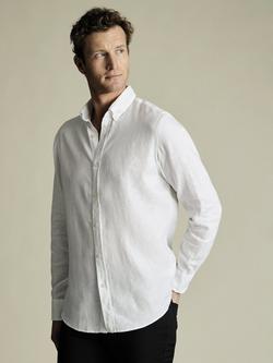 Charles Tyrwhitt Slim Fit Pure Linen Shirt, White