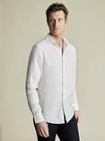 Charles Tyrwhitt Slim Fit Cutaway Collar Pure Linen Shirt, White