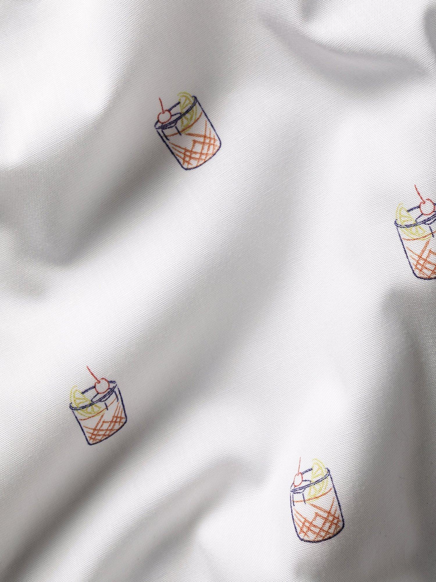 Product image 5 of 5, which shows Charles Tyrwhitt Printed Cotton Shirt, White, S