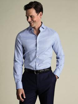 Charles Tyrwhitt Check Cotton Shirt, Sky Blue