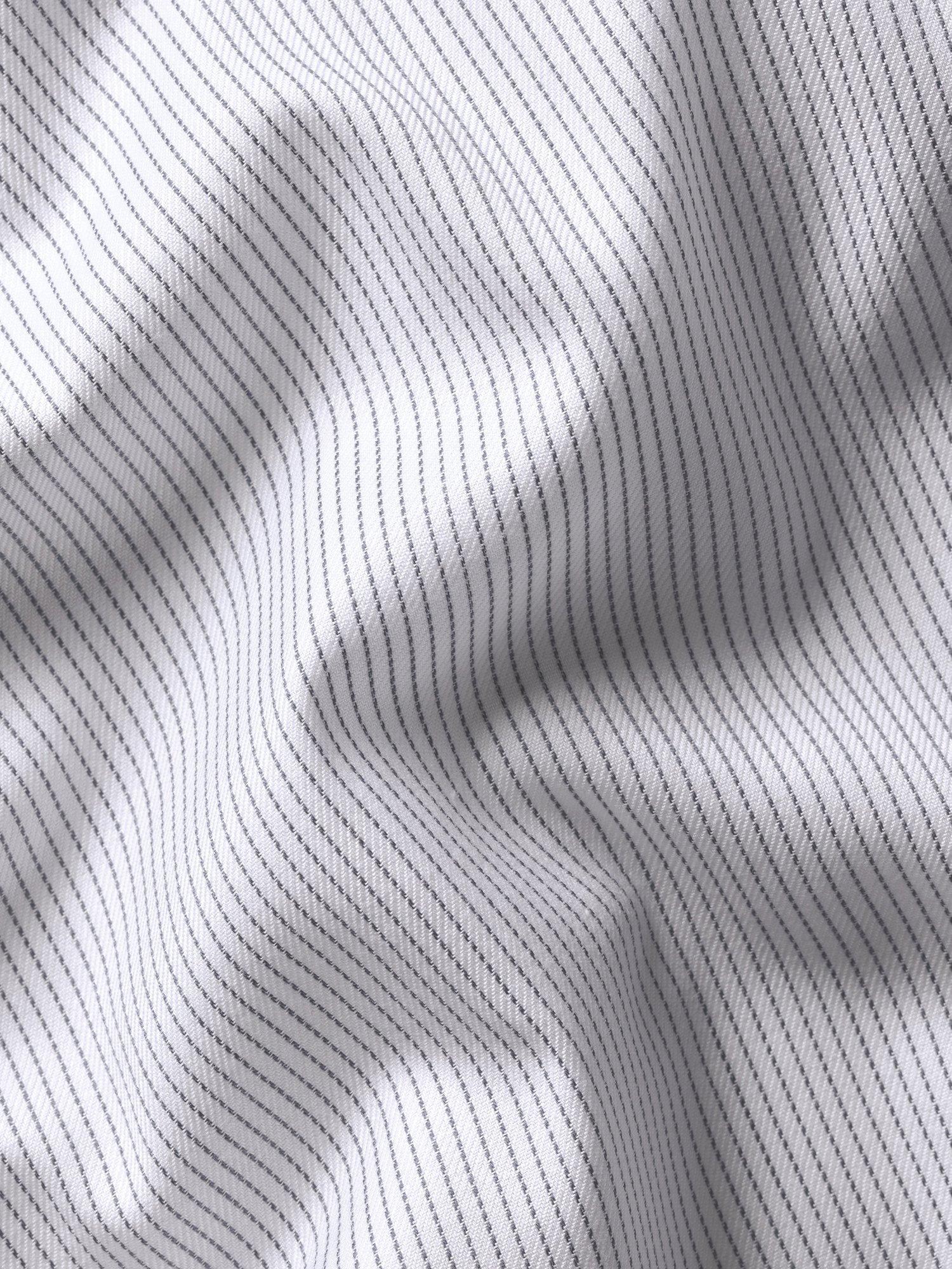 Product image 8 of 8, which shows Charles Tyrwhitt Stripe Cotton Shirt, Indigo Blue, 14.5