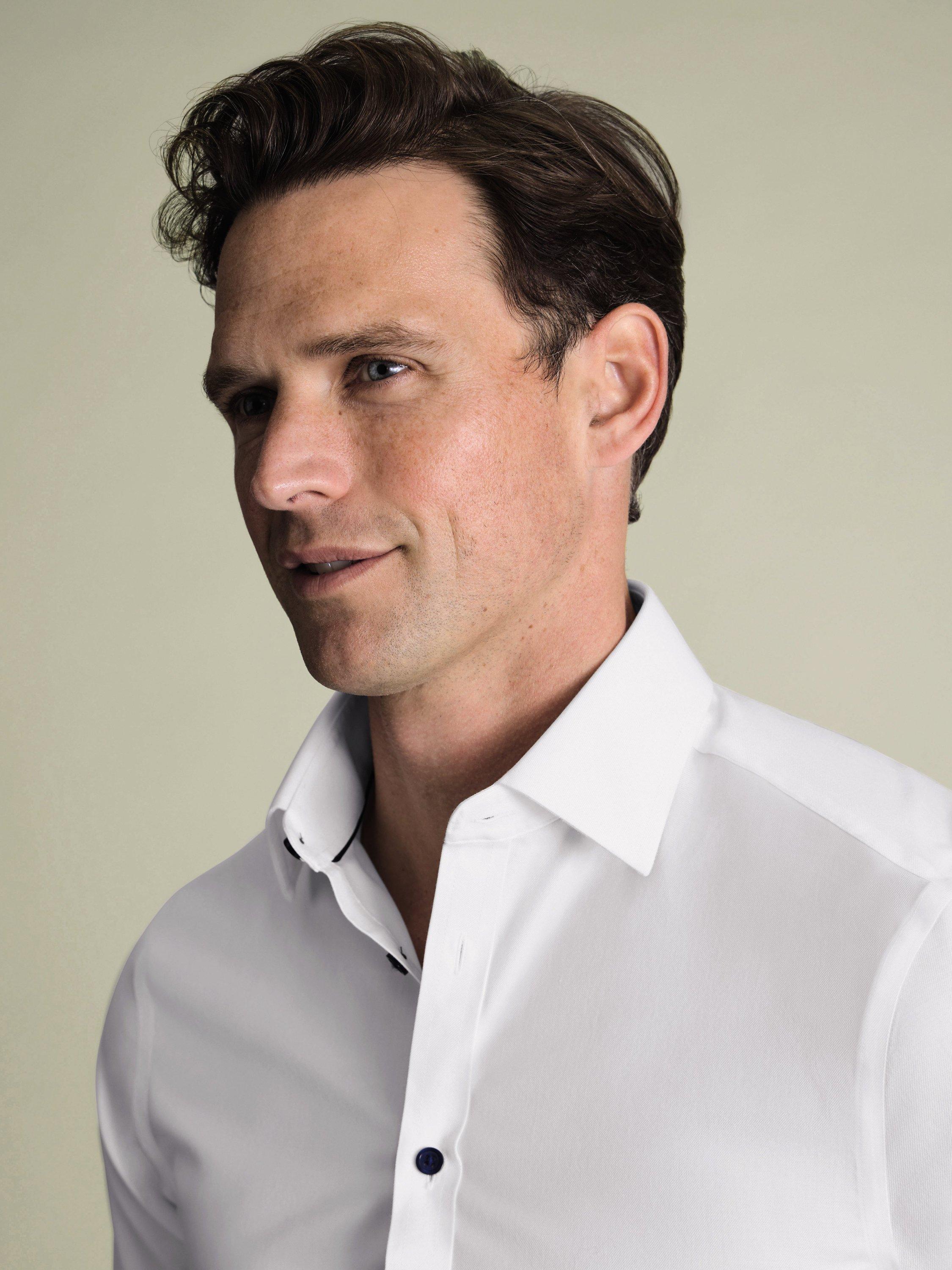 Product image 2 of 7, which shows Charles Tyrwhitt Regular Fit Cotton Shirt, White, 14.5