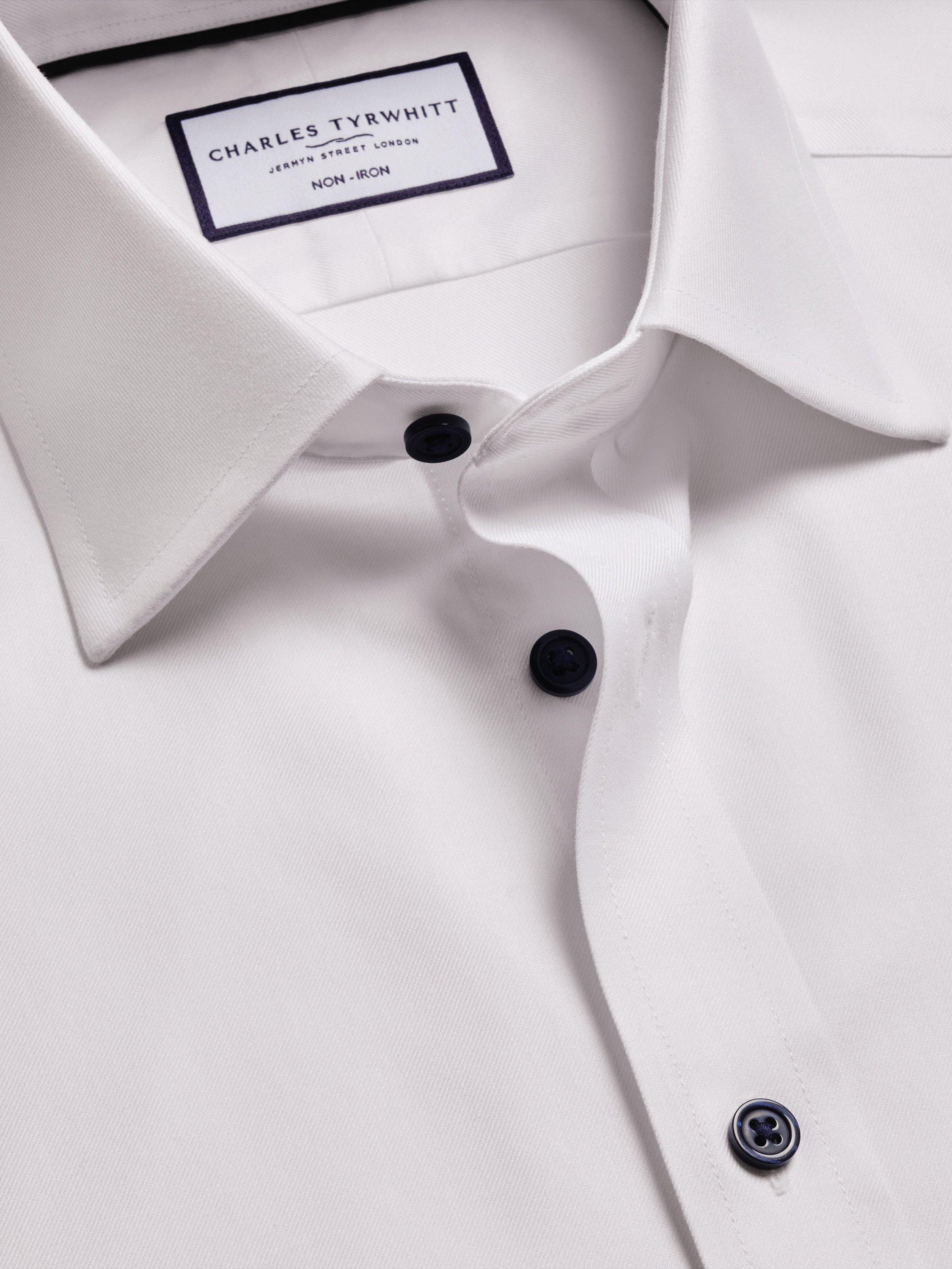 Product image 3 of 7, which shows Charles Tyrwhitt Regular Fit Cotton Shirt, White, 14.5