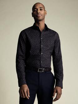Charles Tyrwhitt Printed Cotton Shirt, Charcoal Grey