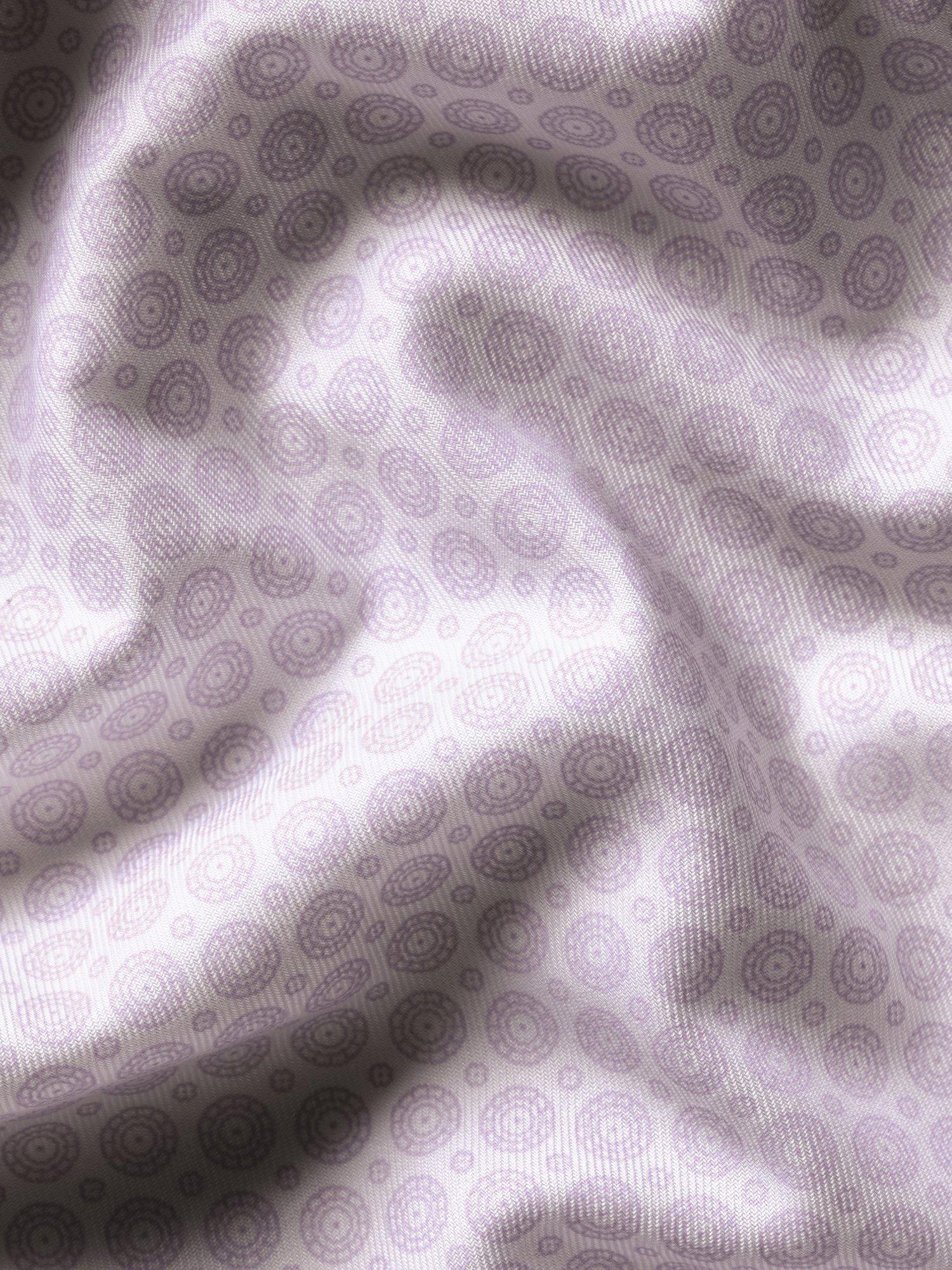 Product image 6 of 6, which shows Charles Tyrwhitt Printed Cotton Shirt, Lilac Purple, 14.5