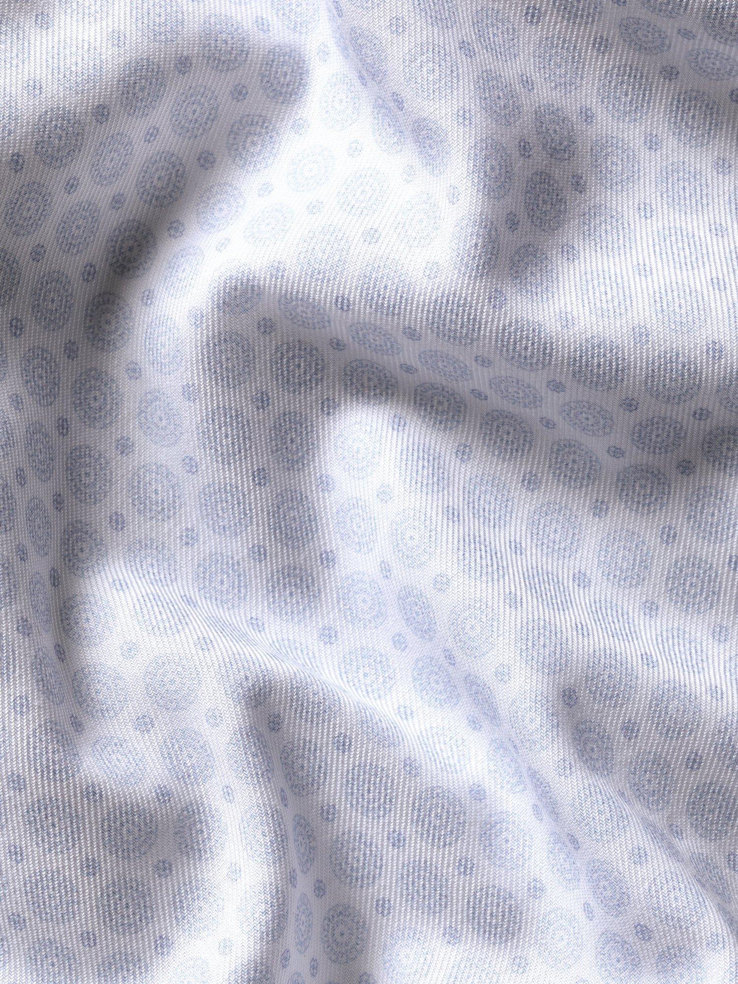 Product image 8 of 8, which shows Charles Tyrwhitt Printed Cotton Shirt, White, 14.5