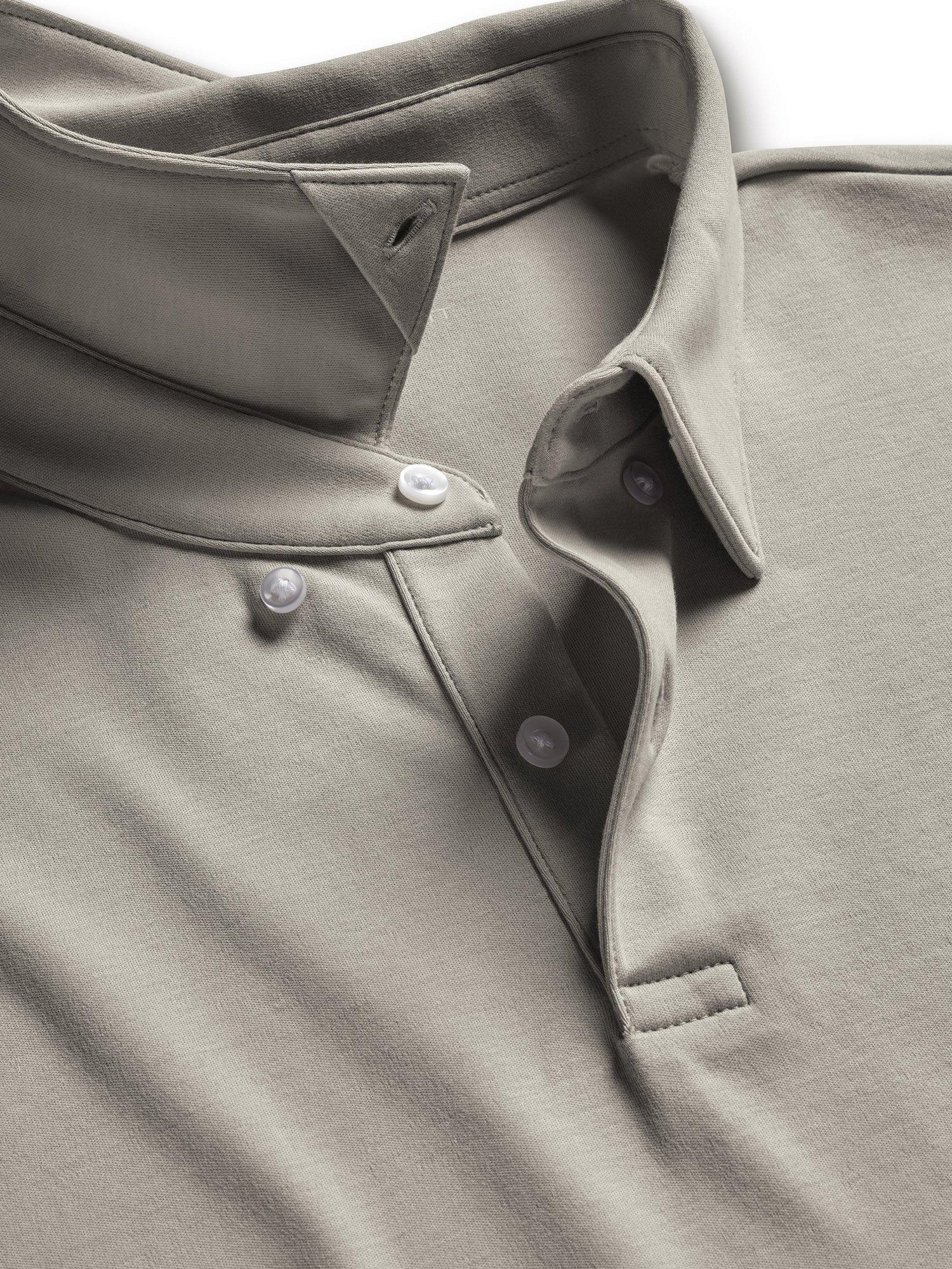 Product image 3 of 6, which shows Charles Tyrwhitt Smart Jersey Short Sleeve Polo, Silver Grey, S