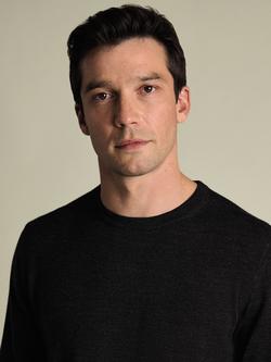 Charles Tyrwhitt Crew Neck Merino Wool Jumper - view 2, Dark Charcoal