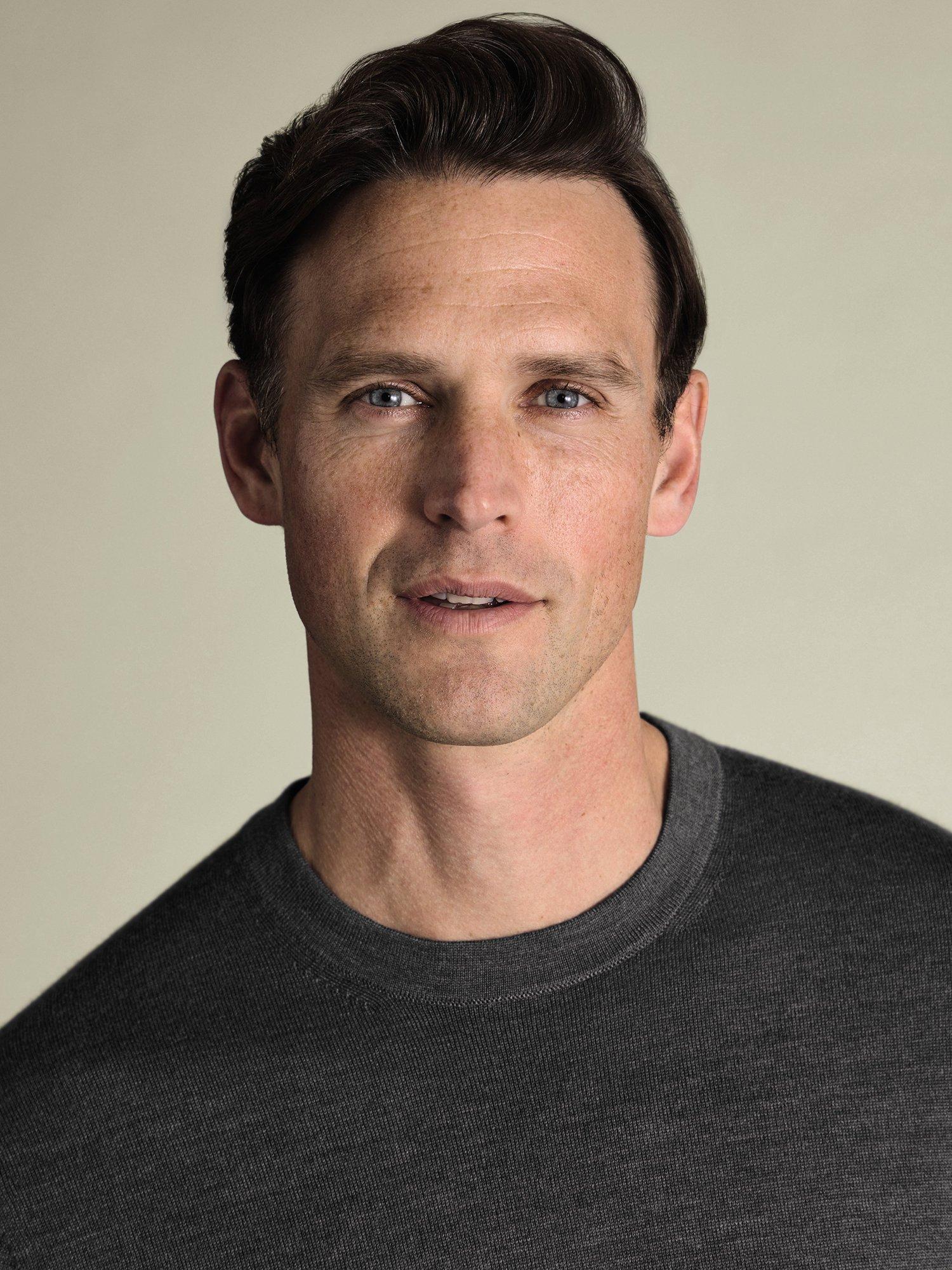 Product image 2 of 5, which shows Charles Tyrwhitt Crew Neck Merino Wool Jumper, Grey, S