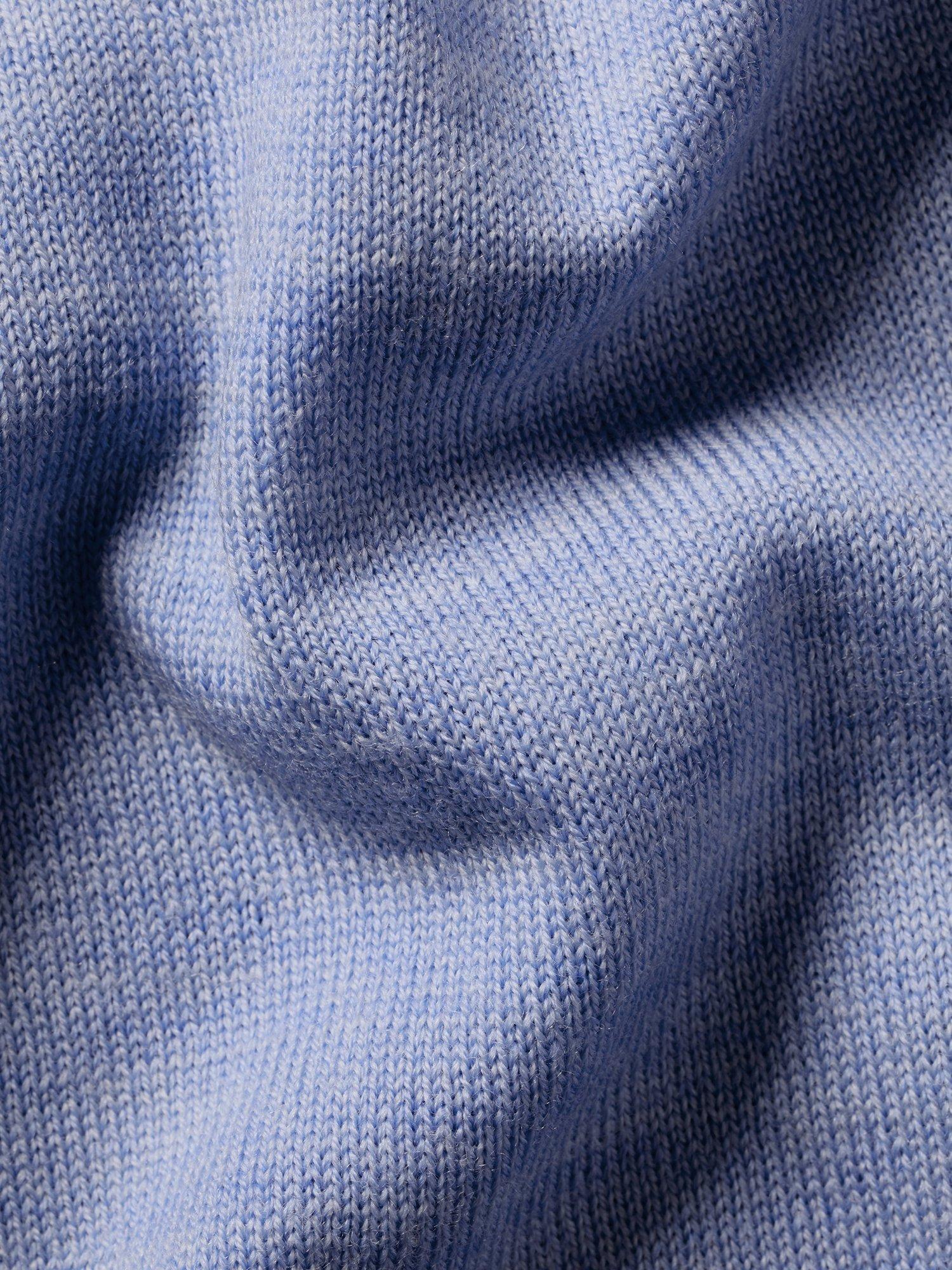 Product image 5 of 5, which shows Charles Tyrwhitt Half Zip Merino Wool Jumper, Cornflower Blue, S