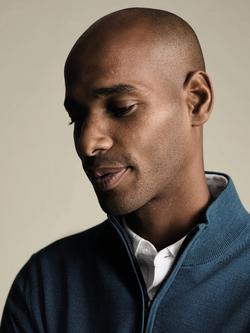 Charles Tyrwhitt Half Zip Merino Wool Jumper - view 2, Teal Green