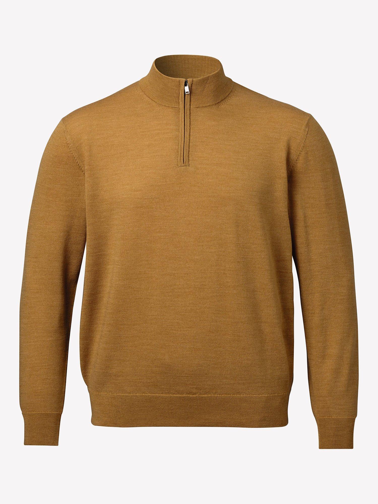 Product image 5 of 6, which shows Charles Tyrwhitt Half Zip Merino Wool Jumper, Yellow, S