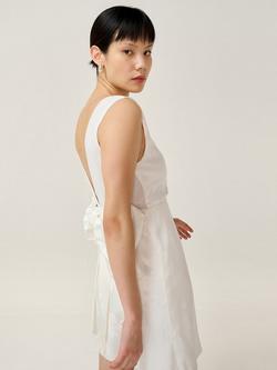 OMNES Bowlyn Jacquard Wedding Dress, Ivory - view 2, Ivory