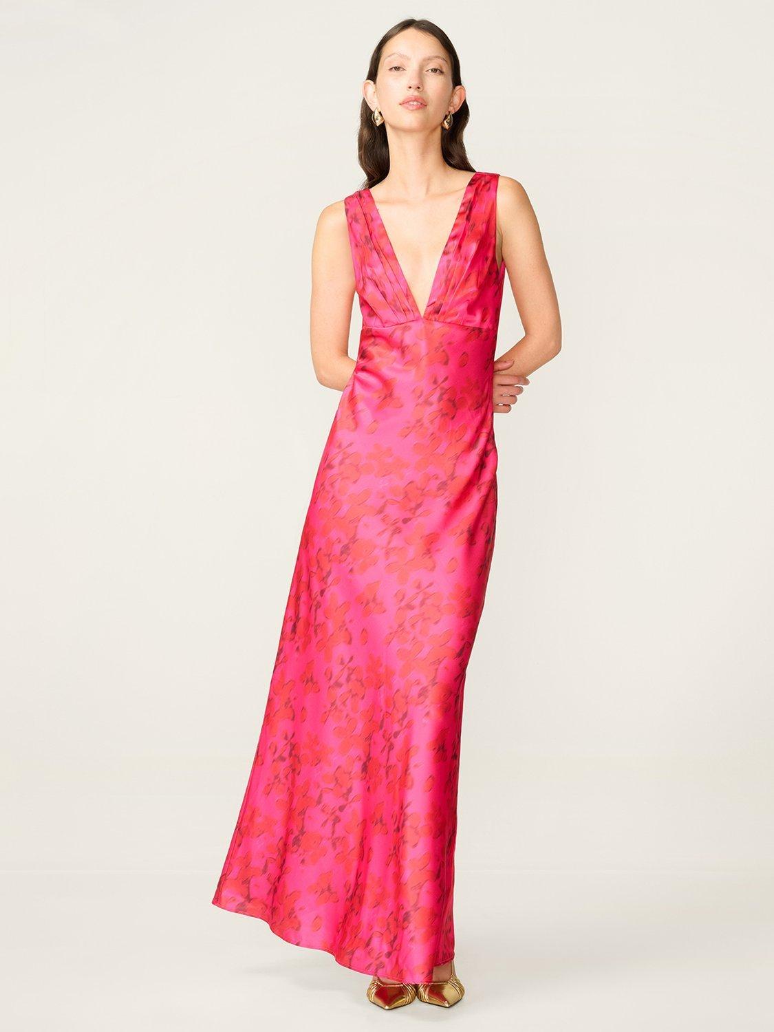 Product image 1 of 4, which shows OMNES Casey Maxi Dress, Hazy Red, 6