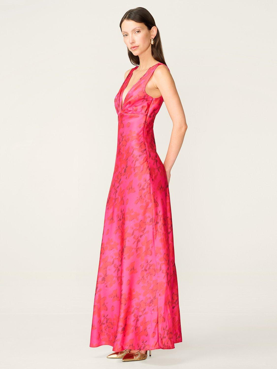 Product image 2 of 4, which shows OMNES Casey Maxi Dress, Hazy Red, 6