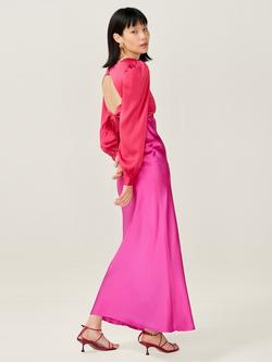 OMNES Francoise Colour Block Maxi Dress - view 2, Magenta