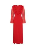 OMNES Yvette Chiffon Maxi Dress, Barbados Cherry