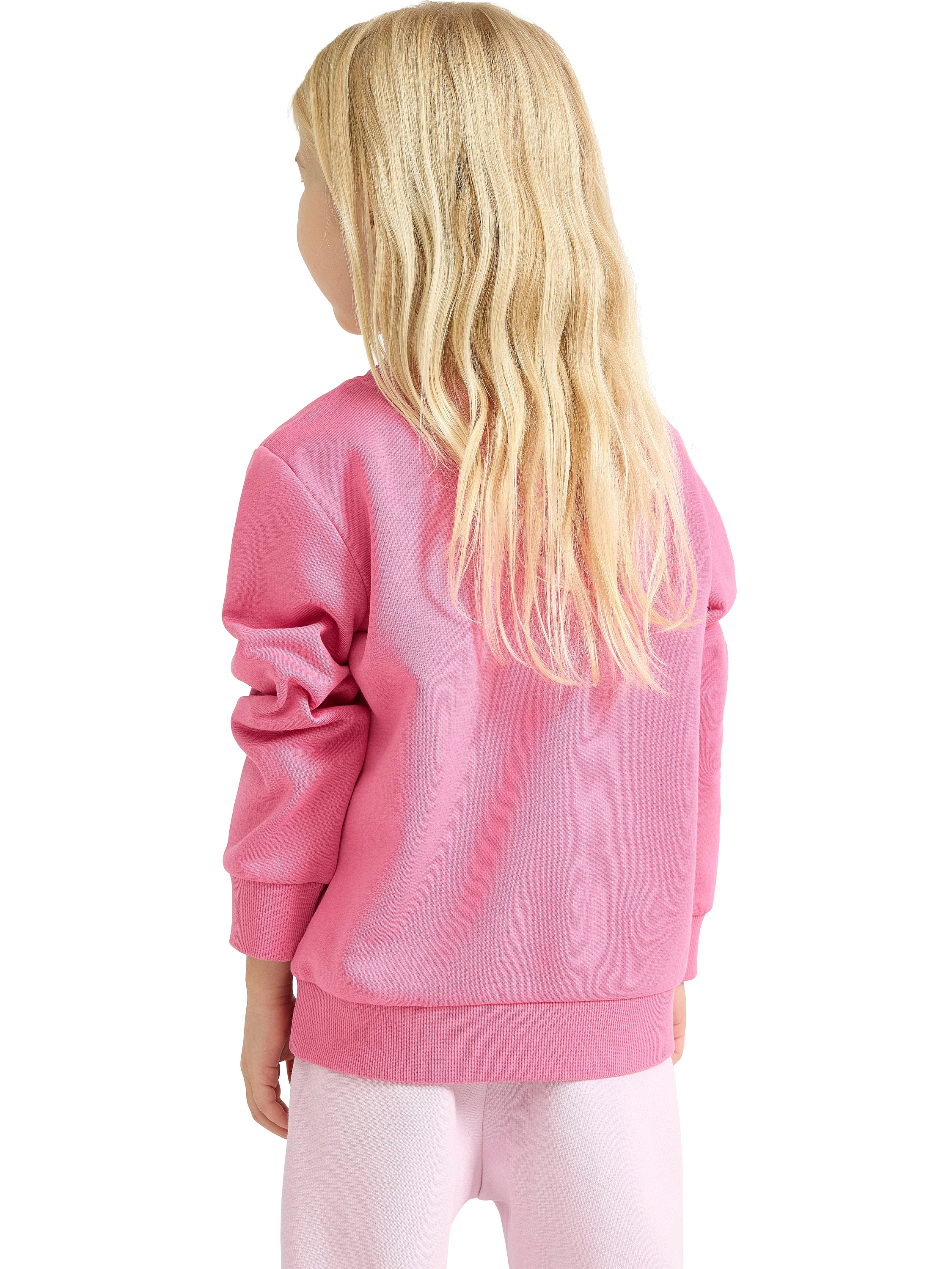 Product image 2 of 6, which shows Lindex Kids' Cotton Blend Crew Neck Sweatshirt, Pink, 18-24 months