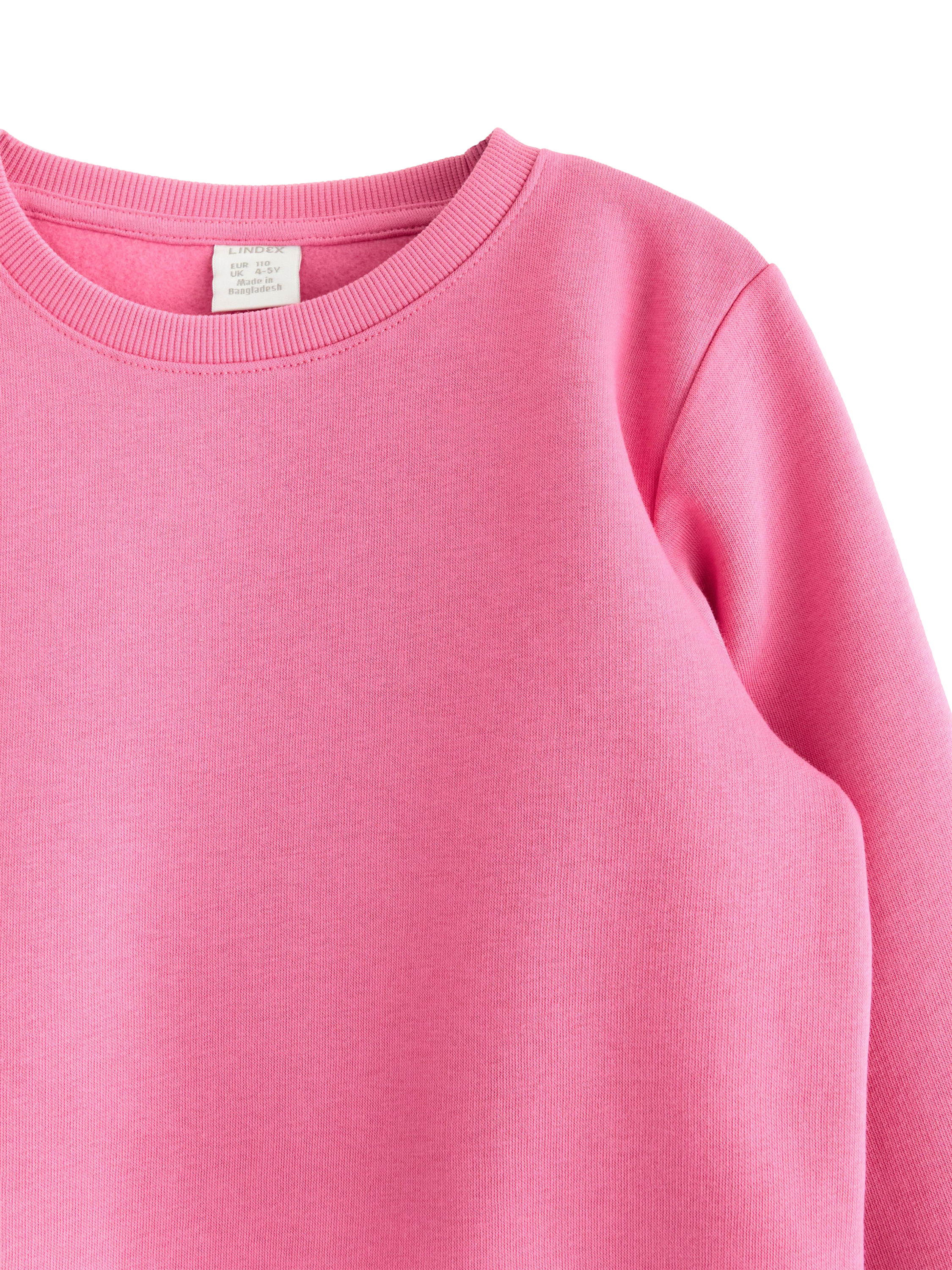 Product image 6 of 6, which shows Lindex Kids' Cotton Blend Crew Neck Sweatshirt, Pink, 18-24 months