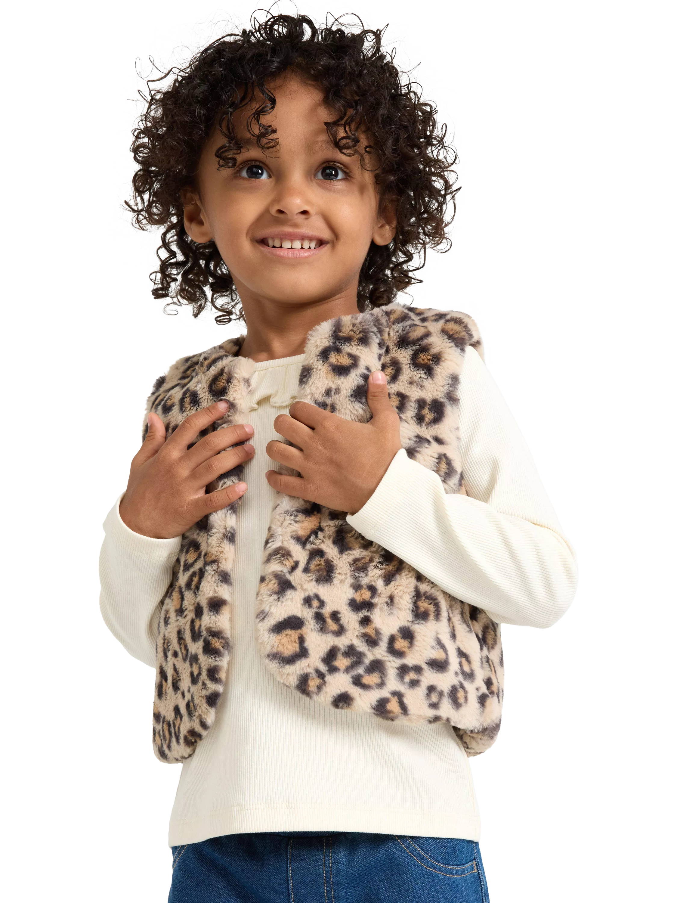 ORDINARY JOY】Leopard Fur gilet ORDINARY JOY】Leopard Fur gilet