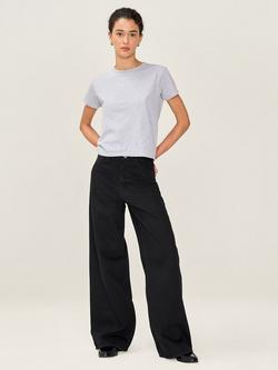 OMNES Connie Wide Leg Jeans, Light Wash, Washed Black