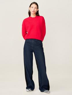 OMNES Eddie Relaxed Wide Leg Jeans, Dark Indigo/Black, Dark Indigo/Black