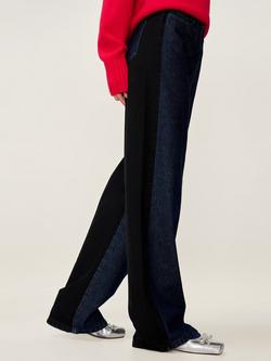 OMNES Eddie Relaxed Wide Leg Jeans, Dark Indigo/Black - view 2, Dark Indigo/Black