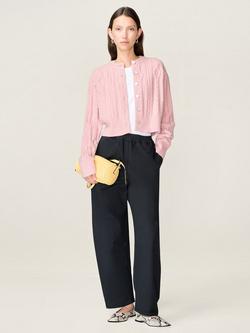 OMNES Ezra Barrel Leg Trousers, Black, Black