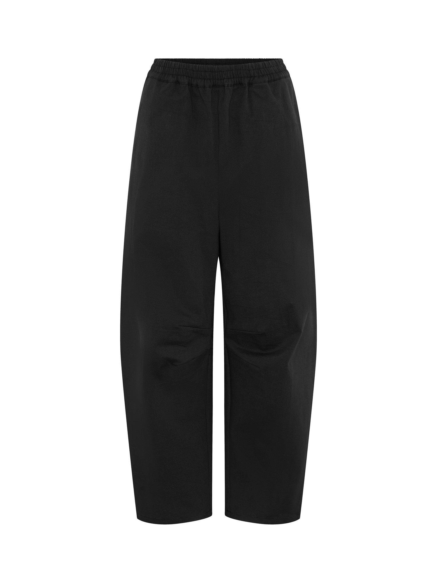 Product image 5 of 5, which shows OMNES Ezra Barrel Leg Trousers, Black, 6