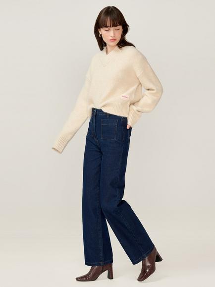 OMNES Orielle Flared Jeans, Indigo - view 2, Indigo