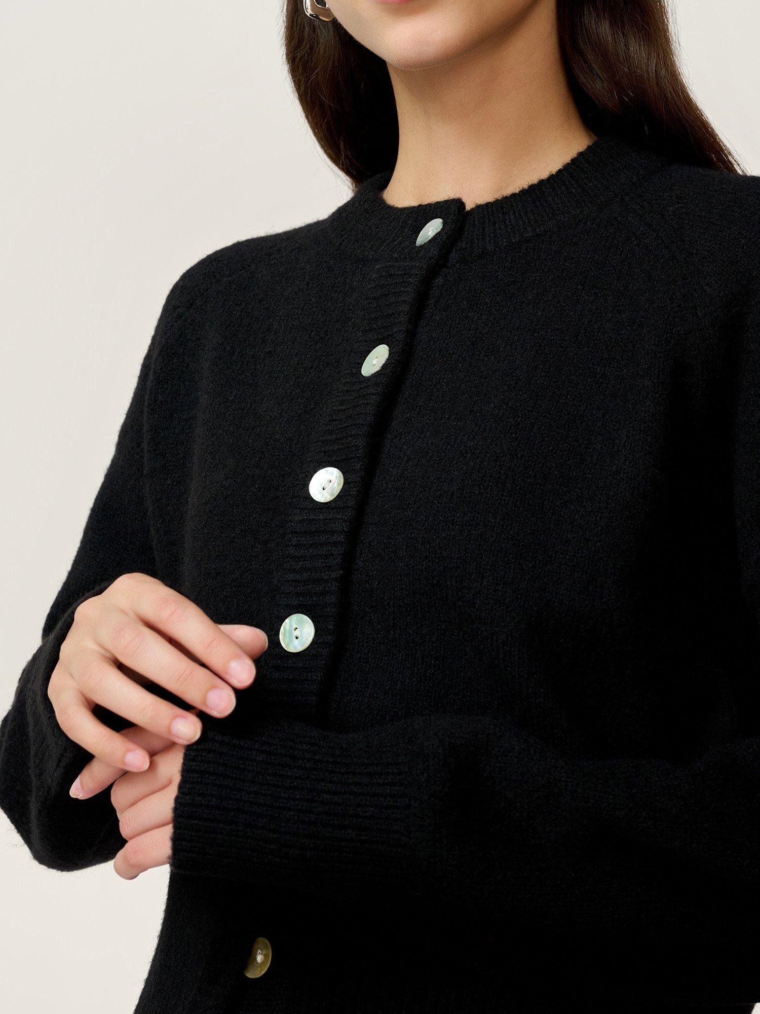 Product image 4 of 4, which shows OMNES August Cardigan, Black, XS