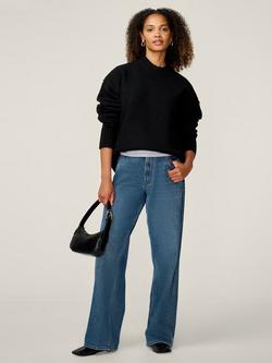 OMNES Clementine Wool Blend Crew Neck Jumper, Black