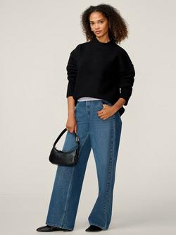 OMNES Clementine Wool Blend Crew Neck Jumper - view 2, Black