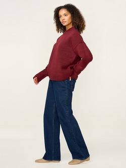 OMNES Clementine Wool Blend Crew Neck Jumper - view 2, Burgundy