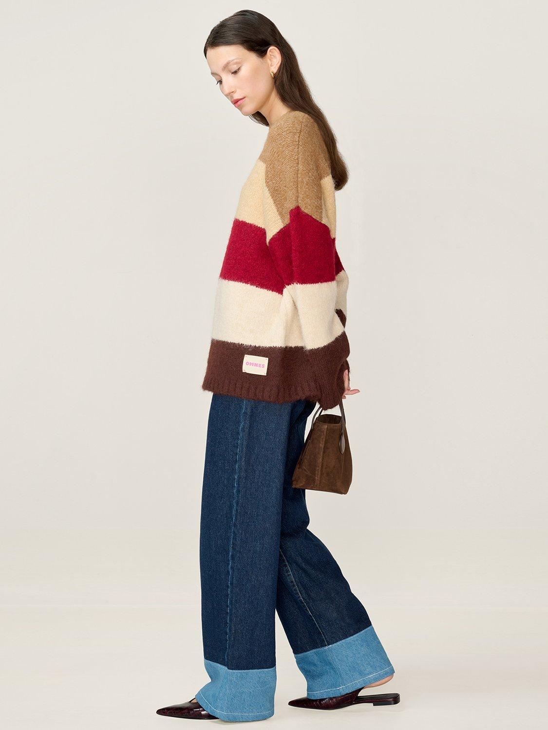 Product image 2 of 5, which shows OMNES Constance Stripe Jumper, Multi, XS