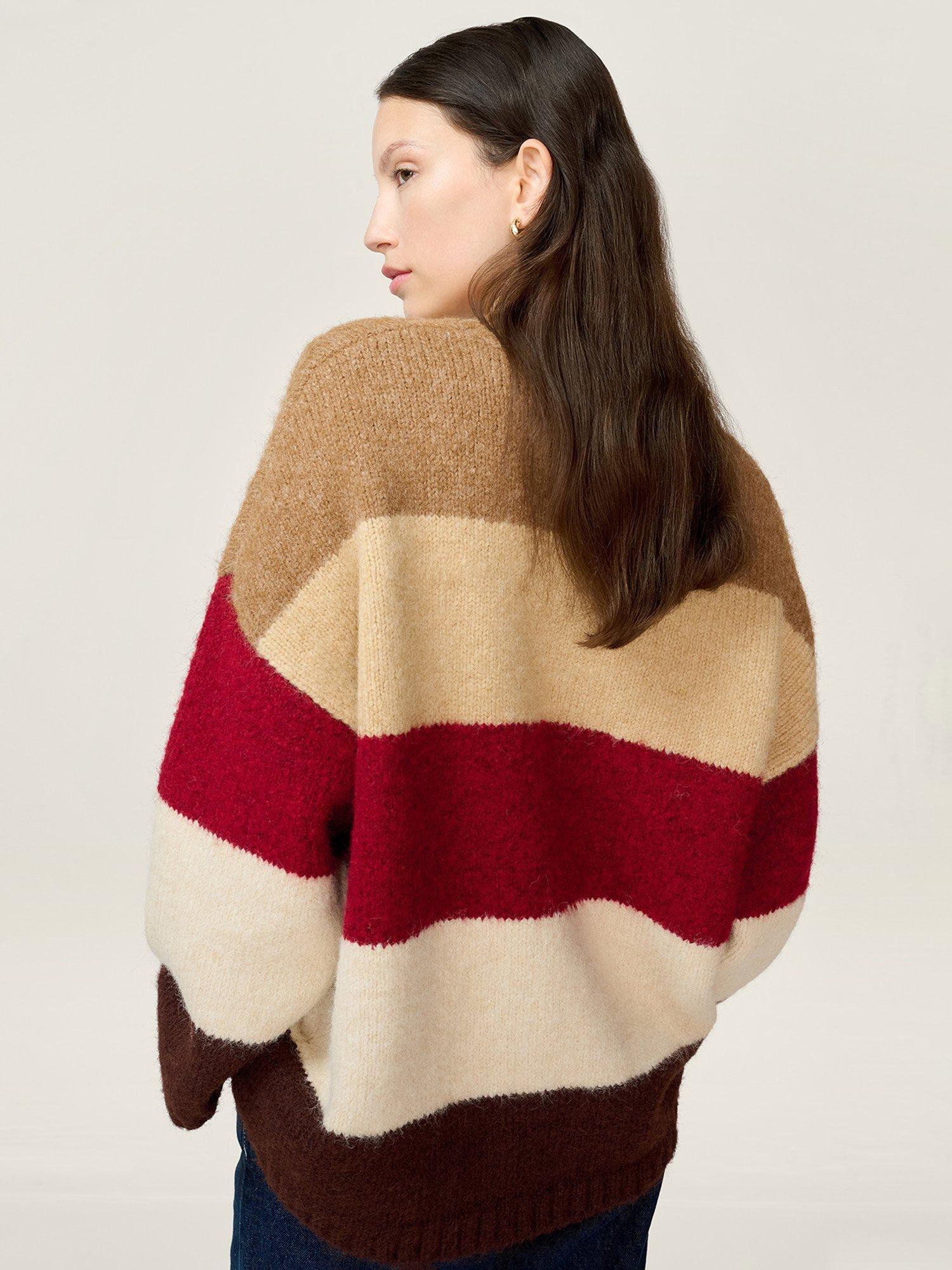 Product image 3 of 5, which shows OMNES Constance Stripe Jumper, Multi, XS