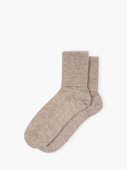 Brora Plain Cashmere Rich Socks, Ash