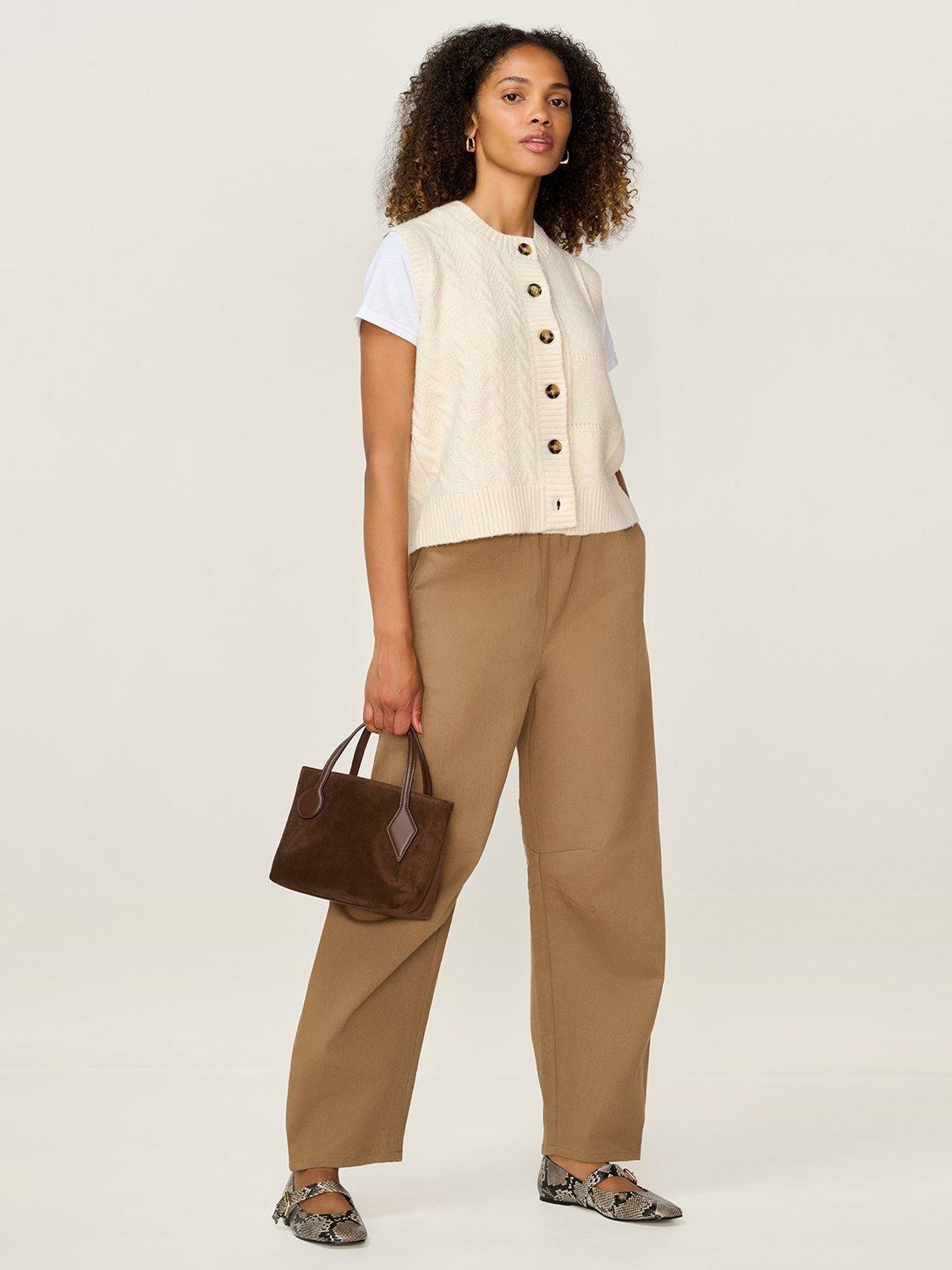 Product image 2 of 4, which shows OMNES Matilda Wool Blend Vest, Cream, XS